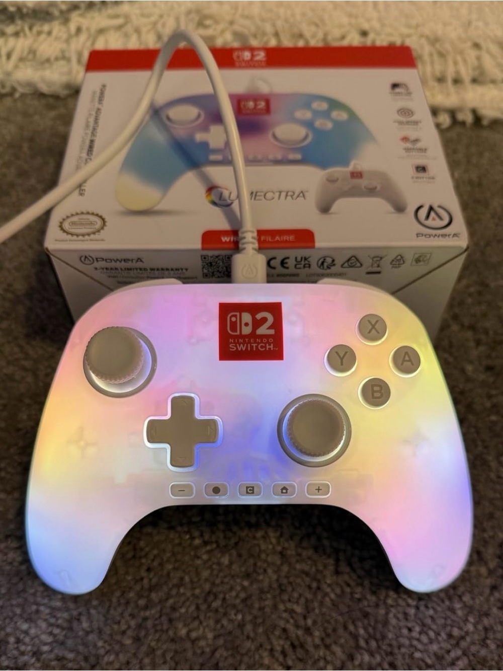 Electra Wired Controller for Nintendo Switch - Iridescent Rainbow